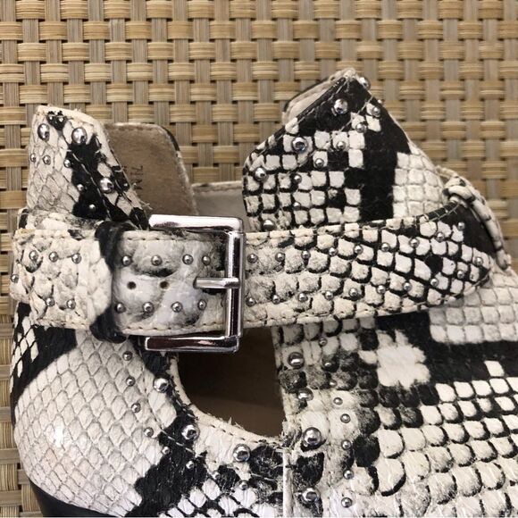 BP. Nordstrom Brand Sadey Snake Print Studded Cut Out Ankle Boots Size 7.5 - Picture 9 of 10